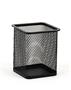 Pen holder, square, metal mesh, VICTORIA OFFICE, black